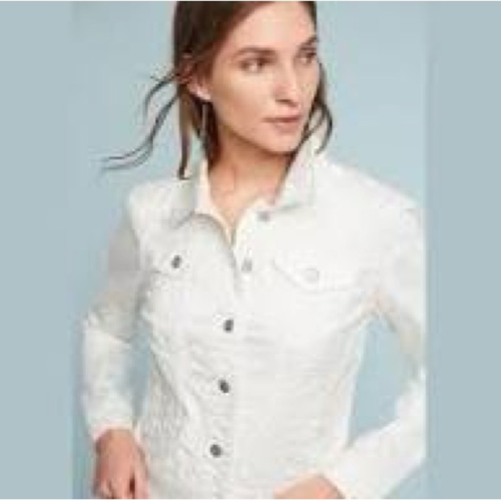 Anthropologie Pilcro and the Letterman Embroidered Jean Jacket XS